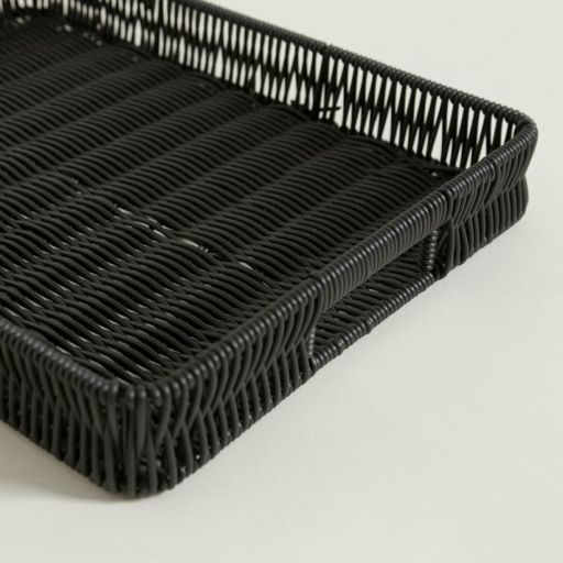 [AB408] BANDEJA RECTANGULAR PP NEGRO CHICA - eCommerce 2