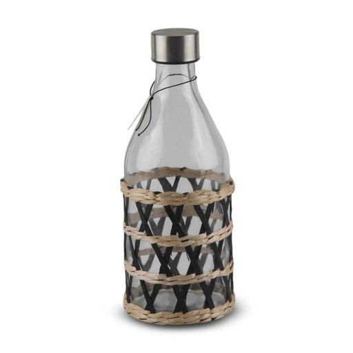 [AAF871] BOTELLA TRANSPARENTE CON SEAGRASS NATURAL Y NEGRO 1000 ML - eCommerce 4