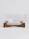 [AAG223] BOWL DE VIDRIO CON BASE DE ACACIA CHICO 11X22 CM - eCommerce 3