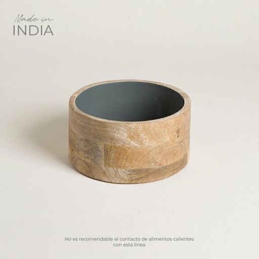 [AAH204] Bowl recto de madera esmaltada Saha Grey 1800ml - eCommerce 4