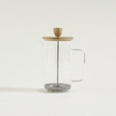 [AAC874] CAFETERA CON EMBOLO TAPA BAMBOO 600 ML - eCommerce 4