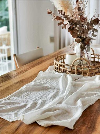 [AAB287.0] CAMINO DE MESA GASA OFF WHITE- 200X70 - eCommerce 2