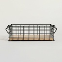 [AAC885] CANASTO NEGRO CON ASAS BASE BAMBOO - eCommerce 4