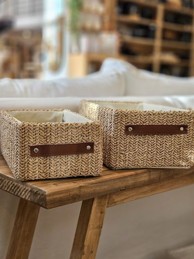 [AAF630] CANASTO ORGANIZADOR RECTANGULAR DE FIBRA NATURAL CHICO - eCommerce 3