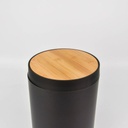 [AB134] CESTO DE BASURA NEGRO CON TAPA DE BAMBOO - eCommerce 3