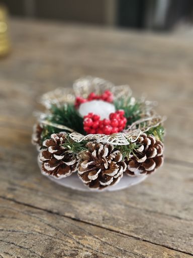 [AAH418] Centro Navideño Peque Con 1 Vela - eCommerce 4