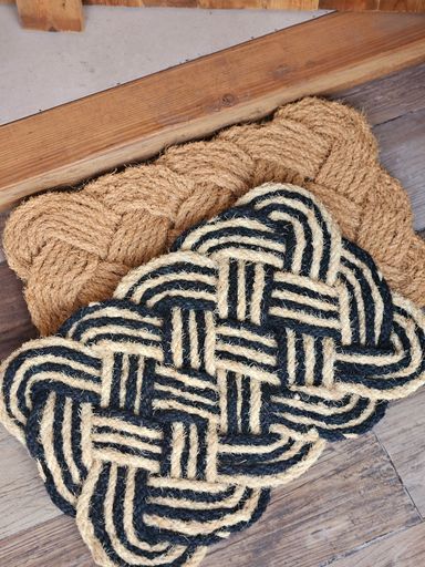 [AAC576.0] ALFOMBRA FIBRA DE COCO TRENZA Trenza Negro/Yute - eCommerce 2