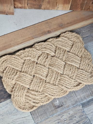 [AAC576.0] ALFOMBRA FIBRA DE COCO TRENZA Trenza Negro/Yute - eCommerce 3