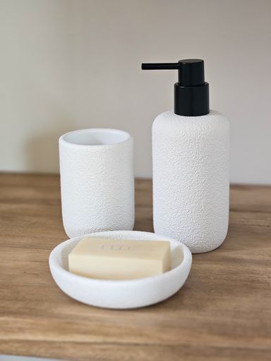 [AAE823] DISPENSER SIMIL PIEDRA REDONDO 19CM BLANCO - eCommerce 3