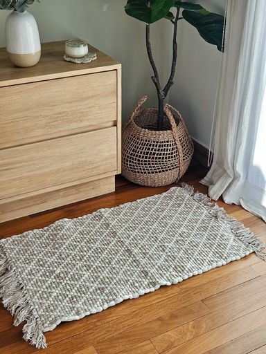[AAG110] ALFOMBRA GRIS TRAMA ROMBO BLANCO 50X80 - eCommerce 9