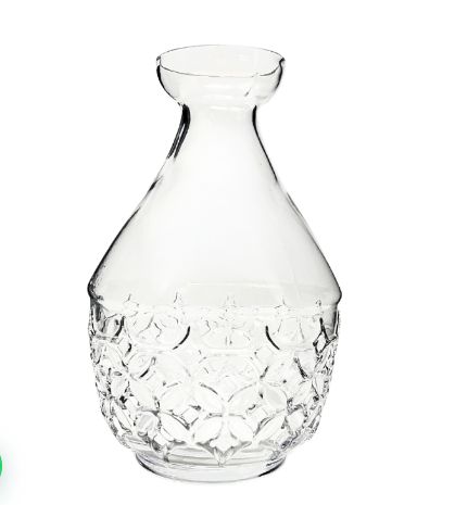 [AAE096] FLORERO DE VIDRIO LABRADO TRANSPARENTE DE 22CM - eCommerce 2