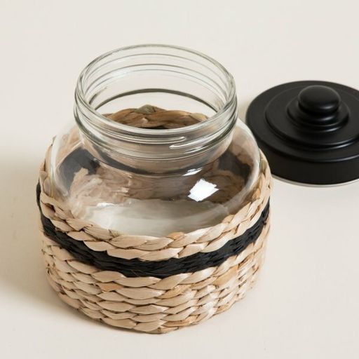 [AA595] FRASCO CON MALLA MIMBRE BLACK 750ML - eCommerce 2
