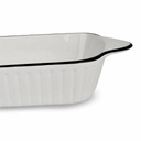[AAD828] FUENTE RECTANGULAR BLANCA RAYADA CON BORDE NEGRO - eCommerce 4