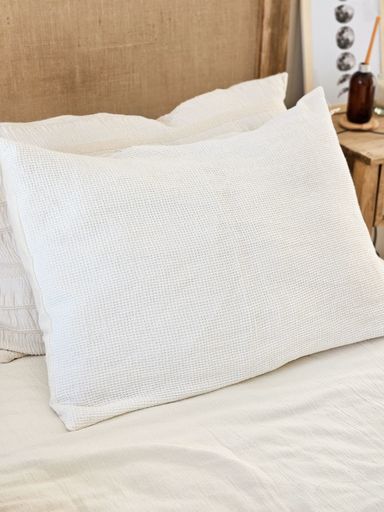 [AB038] FUNDA WAFFLE 50X70 - OFF WHITE ALMOHADON - eCommerce 4
