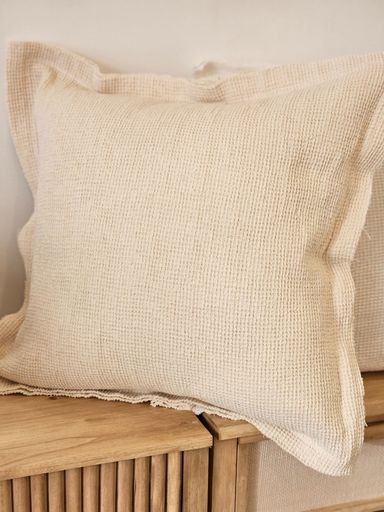 [AB190] FUNDA WAFFLE 60X60 - NATURAL ALMOHADON - eCommerce 5