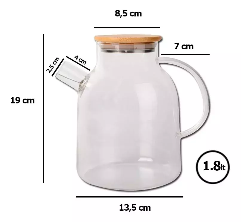 [AAC475.0] JARRA DE VIDRIO Y FILTRO CON TAPA BAMBOO - eCommerce 6