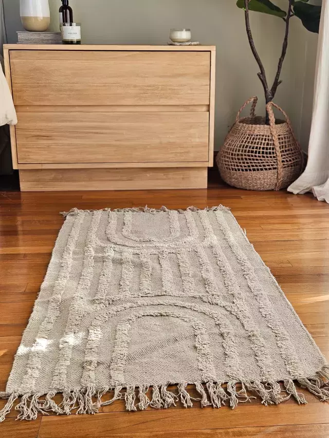 [AAG118] ALFOMBRA NATURAL CON PELO LARGO EN ARCO 120X180 CM - eCommerce 4