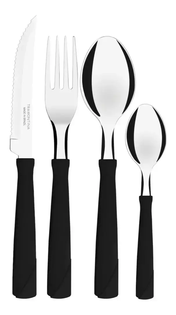 [AAG267] JUEGO DE CUBIERTOS NEW KOLOR NEGRO X24 PIEZAS - eCommerce 3