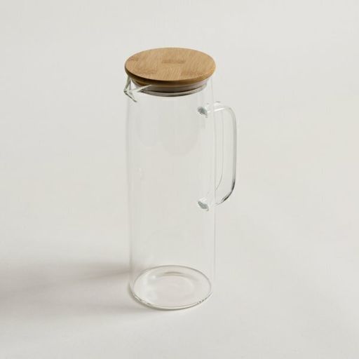 [AAB727.0] Jarra de vidrio borosilicato con tapa de bamboo y acero - eCommerce 2