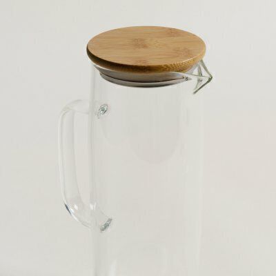 [AAB727.0] Jarra de vidrio borosilicato con tapa de bamboo y acero - eCommerce 3