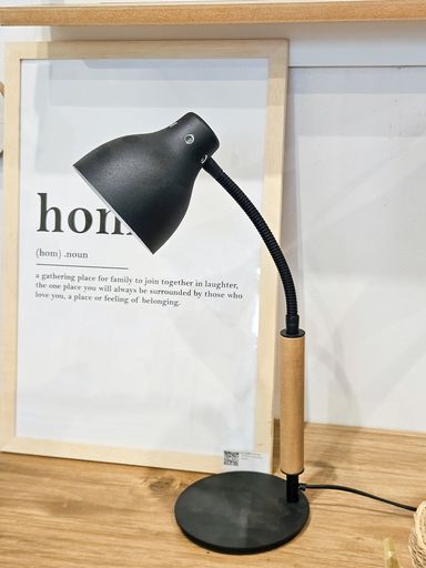 [AAE108.0] LAMPARA DE ESCRITORIO CON MADERA Y FLEX BASE CIRCULAR BLANCO - eCommerce 3