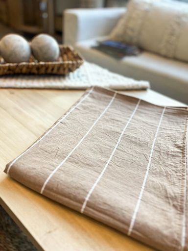 [AAC353.0] MANTEL TOSTADO CON RAYA BLANCA 300X150 - eCommerce 3
