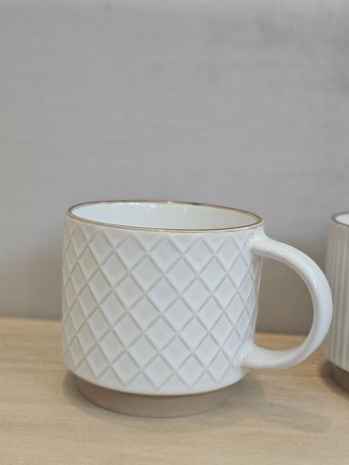 [AAF553.2] MUG BLANCO CON DORADO 350 ML Puntitos - eCommerce 3