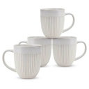[AAF509] MUG BLANCO CON LINEAS VERTICALES BEIGE 350ML - eCommerce 3