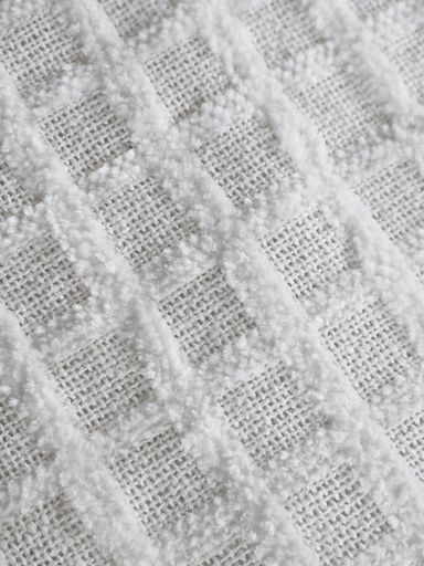 [AAG225] Manta cuadrille blanca con flecos 130 x 190 cm - eCommerce 3