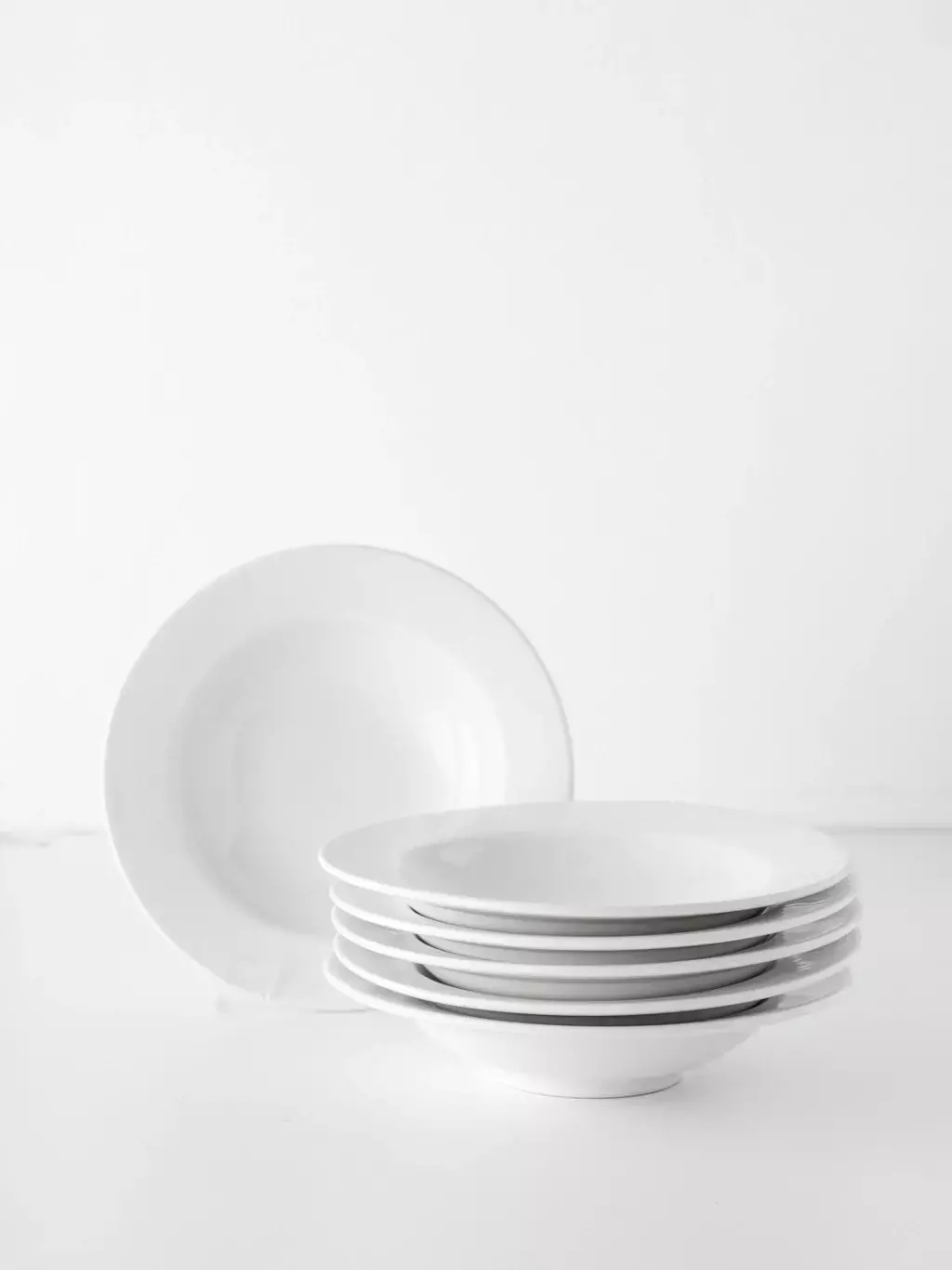 [AAF345] PLATO HONDO STONEWARE MONACO BLANCO X6 PIEZAS - eCommerce 4
