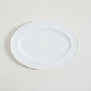 [AAE586] PLATO OVAL PORCELANA BLANCA DISEÑO ENCADENADO 30.5X22.5 CM - eCommerce 3