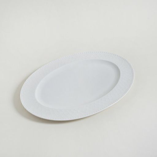 [AAE586] PLATO OVAL PORCELANA BLANCA DISEÑO ENCADENADO 30.5X22.5 CM - eCommerce 4