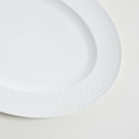 [AAE586] PLATO OVAL PORCELANA BLANCA DISEÑO ENCADENADO 30.5X22.5 CM - eCommerce 5