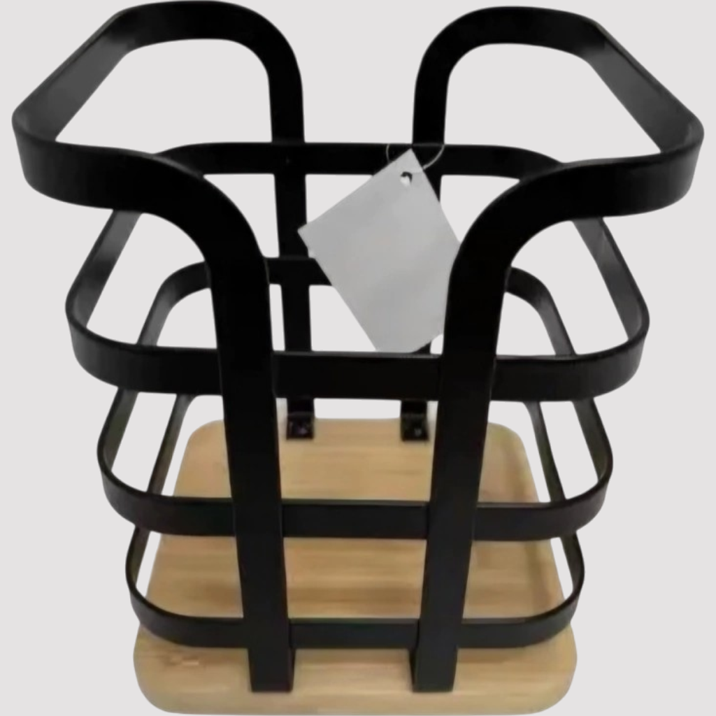 [AAD626] PORTA UTENSILIOS CAROL NEGRO BASE BAMBOO - eCommerce 4