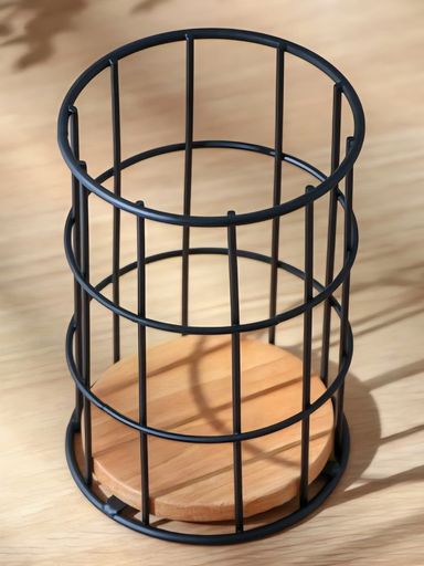 [AAF399] PORTA UTENSILIOS NEGRO BASE BAMBOO ALTO - eCommerce 3