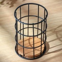 [AAF399] PORTA UTENSILIOS NEGRO BASE BAMBOO ALTO - eCommerce 4