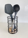 [AAF399] PORTA UTENSILIOS NEGRO BASE BAMBOO ALTO - eCommerce 6