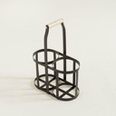 [AAD710] PORTABOTELLAS X2 NEGRO C/ MANIJA DE MADERA - eCommerce 3