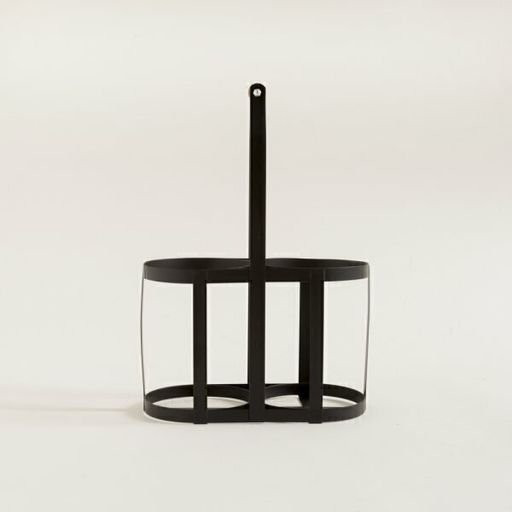 [AAD710] PORTABOTELLAS X2 NEGRO C/ MANIJA DE MADERA - eCommerce 5