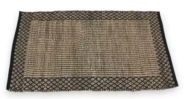 [AAG462] ALFOMBRA YUTE CON BORDES ALGODON NEGRO 160X230 CM - eCommerce 3