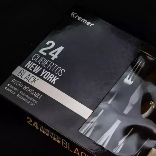 [AAC076.0] SET CUBIERTOS 24 PIEZAS NEW YORK BLACK - eCommerce 5
