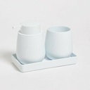 [AAE698] SET DE BAÑO X3 BANDEJA SILICONADO BLANCO - eCommerce 2