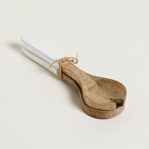 [AAD122] SET DE CUCHARA Y TENEDOR DE MADERA ESMALTADA SAHA - eCommerce 5