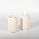 [AB238] SET DE DISPENSER + VASO PORTA CEPILLO - NATURAL - eCommerce 2
