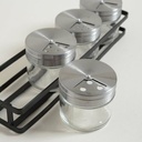 [AAE892] SET X 4 ESPECIEROS EN RACK DE METAL NEGRO 27 X 8 X 6,5 CM - eCommerce 3