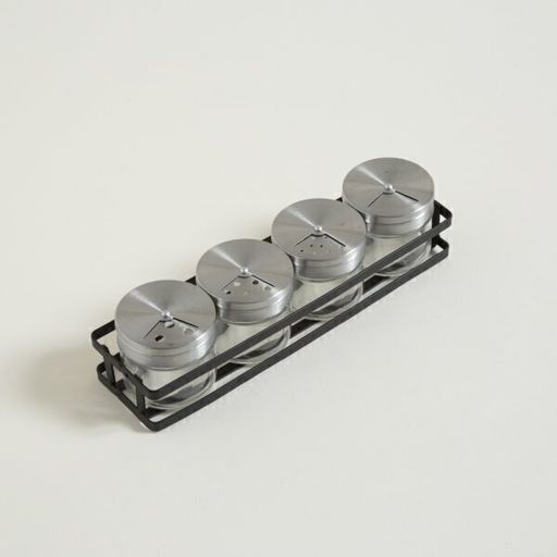 [AAE892] SET X 4 ESPECIEROS EN RACK DE METAL NEGRO 27 X 8 X 6,5 CM - eCommerce 4