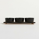 [AAC451.0] SET X3 COPETINEROS PORCELANA BASE BAMBOO NEGRO - eCommerce 2