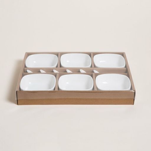 [AAC871] SET X6 COPETINEROS DE PORCELANA BLANCOS - eCommerce 4