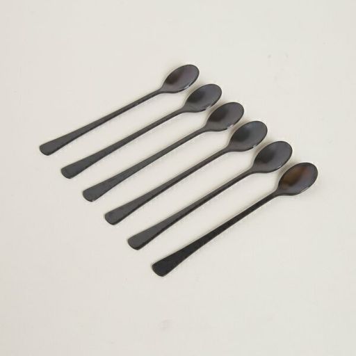 [AAC721.0] SET X6 CUCHARAS DE ACERO NEGRO OVAL - eCommerce 4