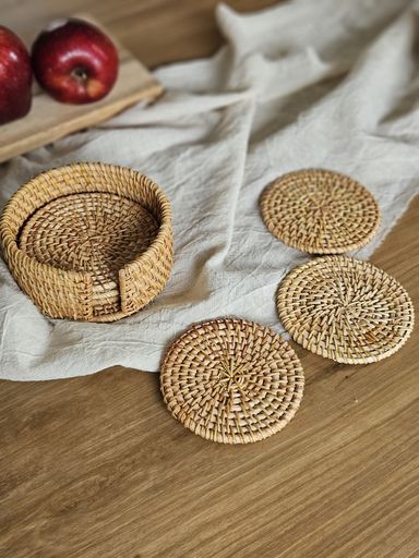 [AAG619] SET X6 POSAVASOS RATTAN - eCommerce 5